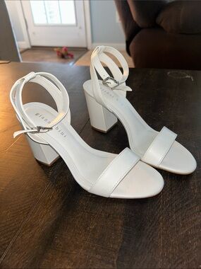 White Gianni Bini Block Heel